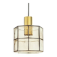 Suspension/plafonnier en verre et laiton de style Mid-Century, provenant du Limbourg, années 1960