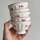 Set of 5 small ceramic bowls