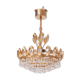 Brass chandelier with Palwa crystals 1960