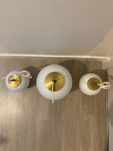 Bent karlby's "kina" glass and brass hanging series for lyfa - 1950