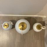 Bent karlby's "kina" glass and brass hanging series for lyfa - 1950