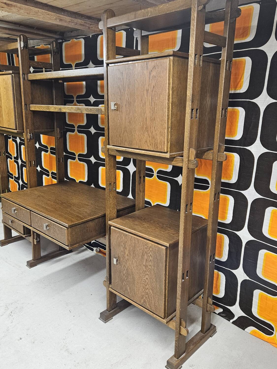 Vintage modular furniture 1970" library desk