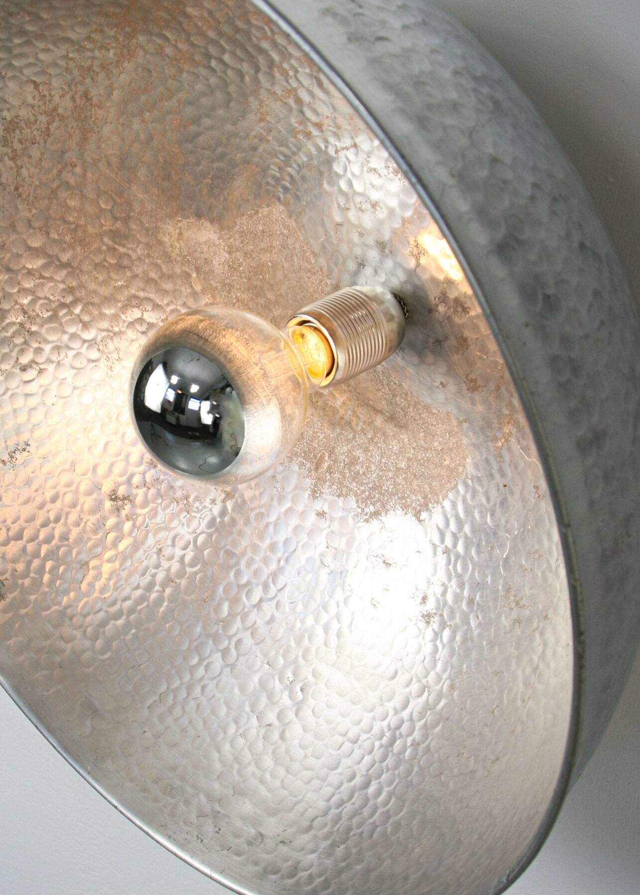 Large Vintage Aluminum Wall Lamp, 70s