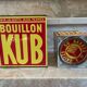 Duo of boxes Bouillon Kub metal 1950