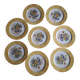 8 plates 21 cm Borghese porcelain Bernardaud Limoges