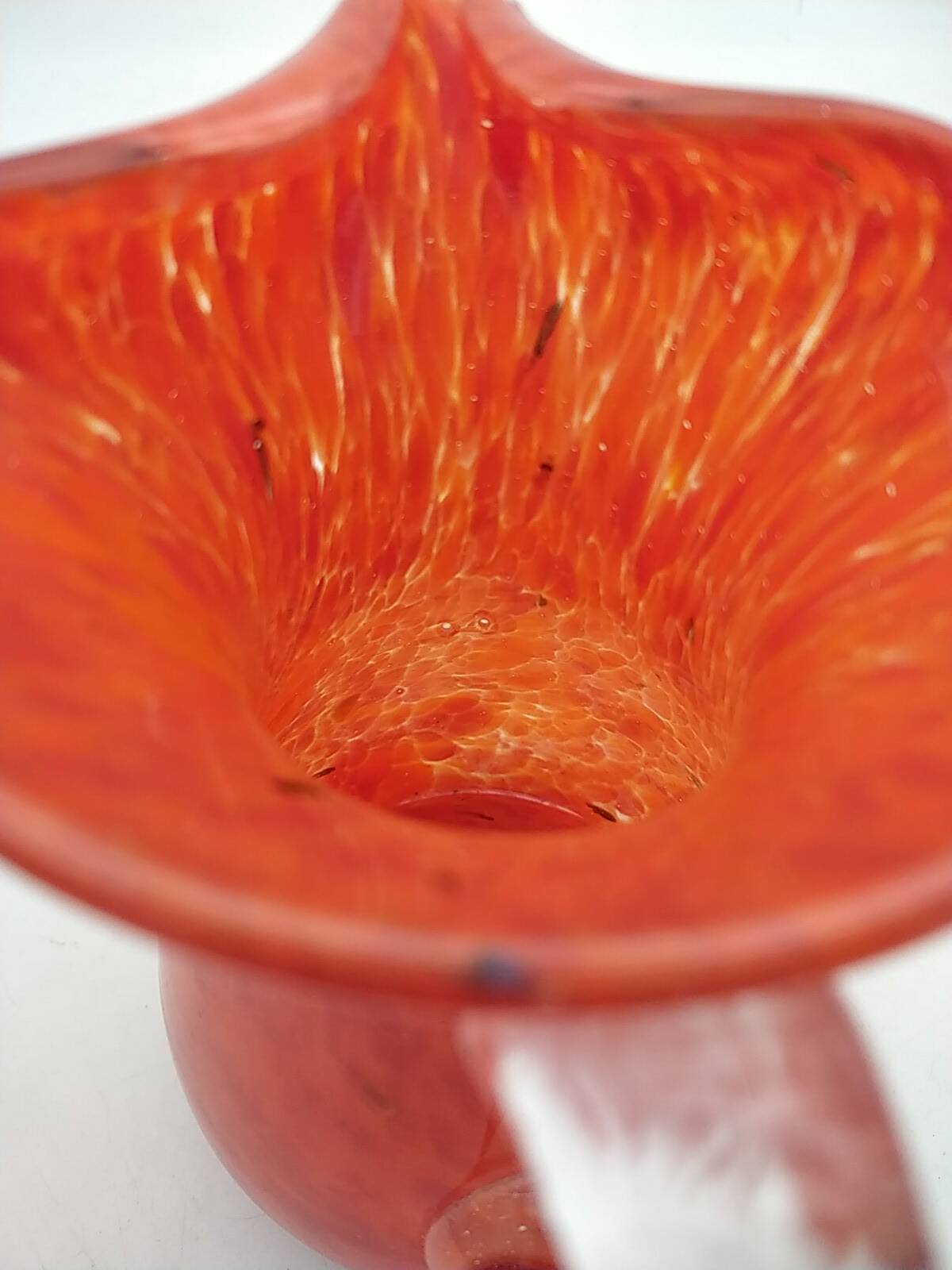 Blown glass vase.