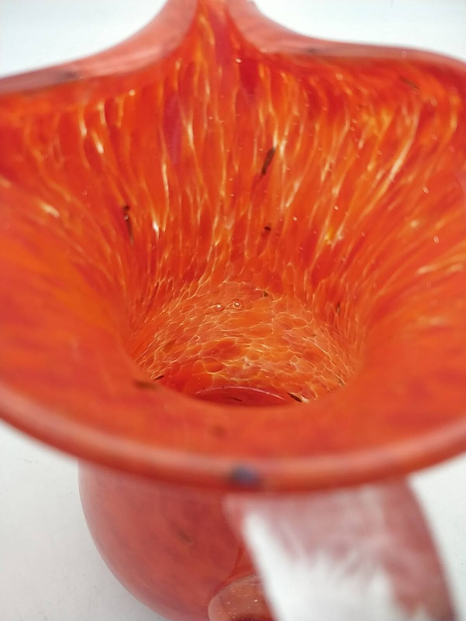 Blown glass vase.