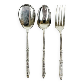 SFAM 'Russian' style silver metal dessert cutlery