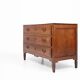 French Rustic Chest of Drawers in Oak with 3 Drawers, 1850s