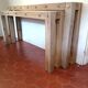 paire de console en chêne massif et metal