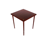 Teak wood side table with brass details