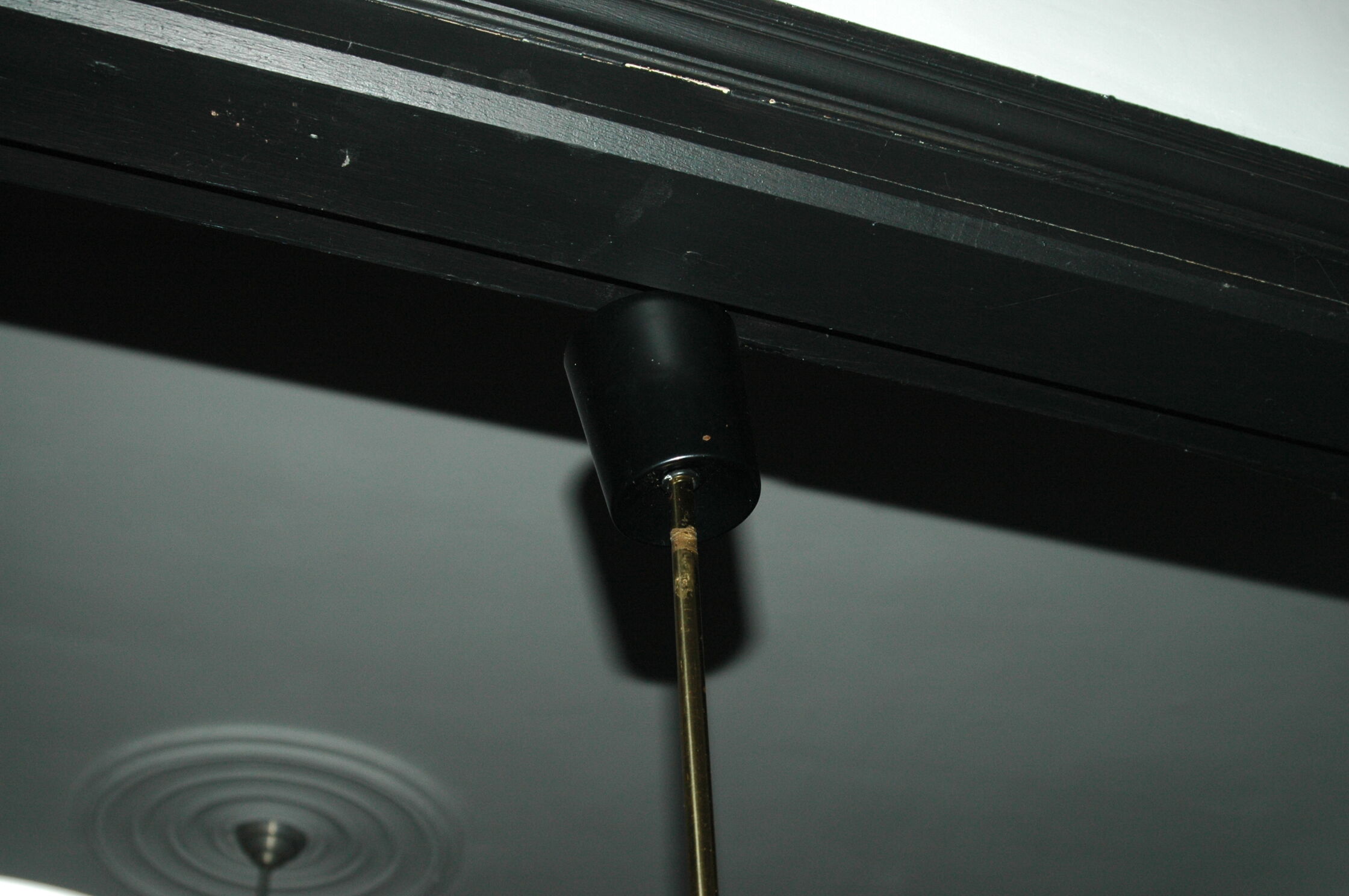 Lustre scandinave teck et laiton design 60's swedish teak and brass chandelier