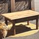 Old farmhouse coffee table in raw solid oak - 1 drawer