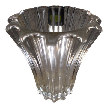 Crystal vase signed Pierre d' Avesn