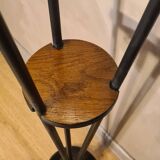 Mid century floor lamp 1950 to 70 sheet metal lampshade steel tricolor paint lidokov boscovice