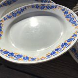 10 Colette HBCM blue and saffron dinner plates