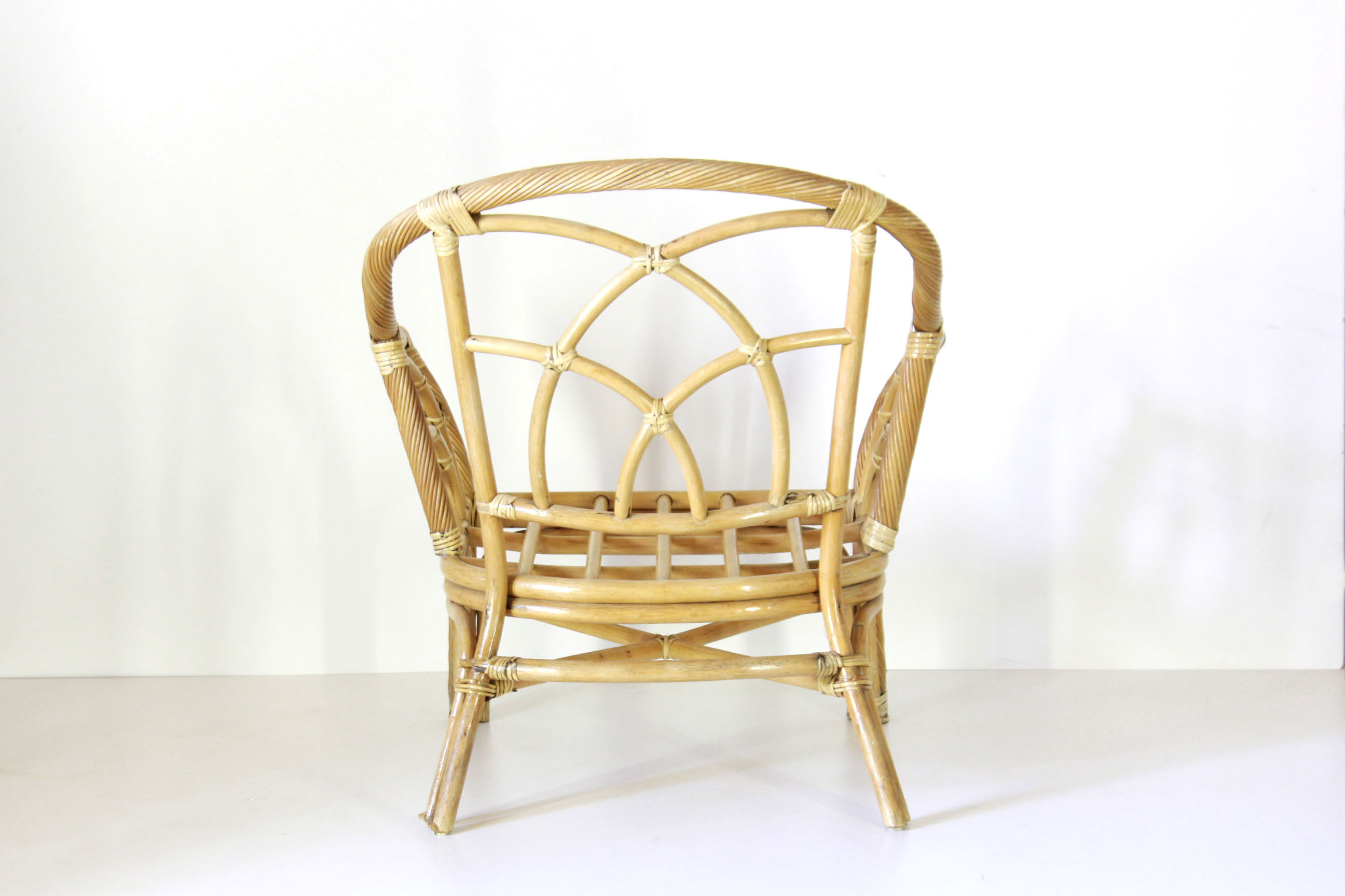 1970s vintage bamboo garden armchair
