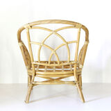 1970s vintage bamboo garden armchair