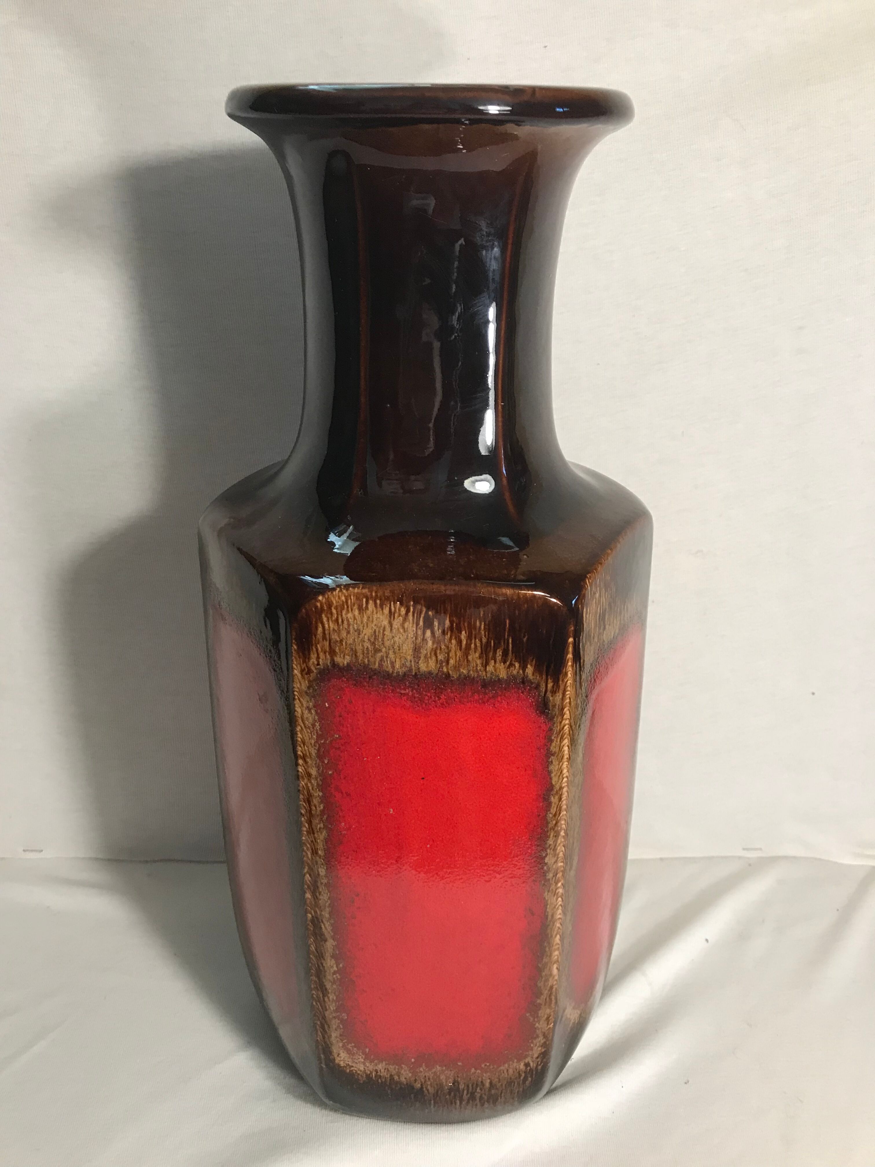 Former brown beige decoration germany vintage german ceramic vase