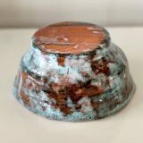 Handmade ceramic decorative pot - textured artistic glaze - red