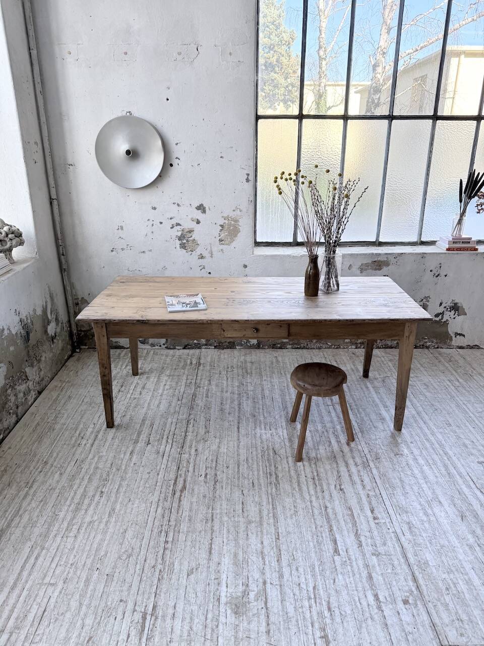 1950 pine farmhouse table 2m