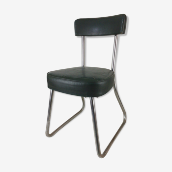 Chaise traîneau de bureau industrielle vintage