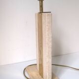 Travertine and gilded brass lamp base