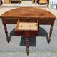 Half-moon console table in solid walnut
