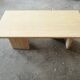 Rectangular travertine coffee table