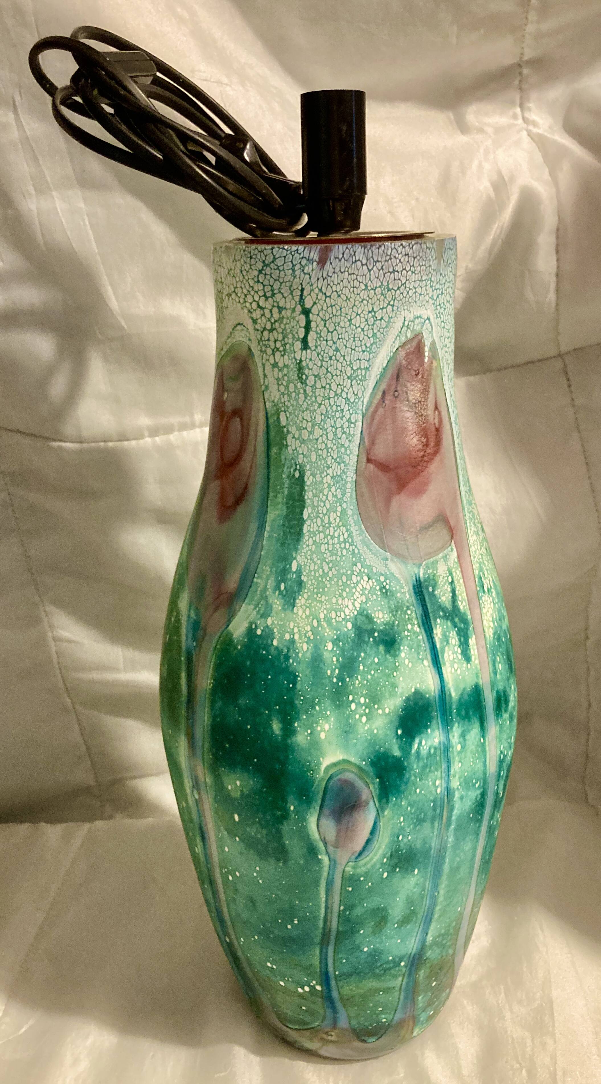 lamp or vase - glass paste - signed Gambier - dated or No. 99 - size XXL