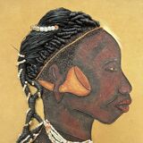 1950s Tableau "Moluba Woman"