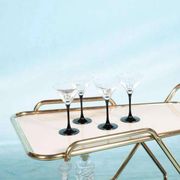 Vintage brass service trolley from the 1960s, Midcentury brass bar trolley.
