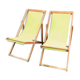 Set of two yellow Chilean chairs