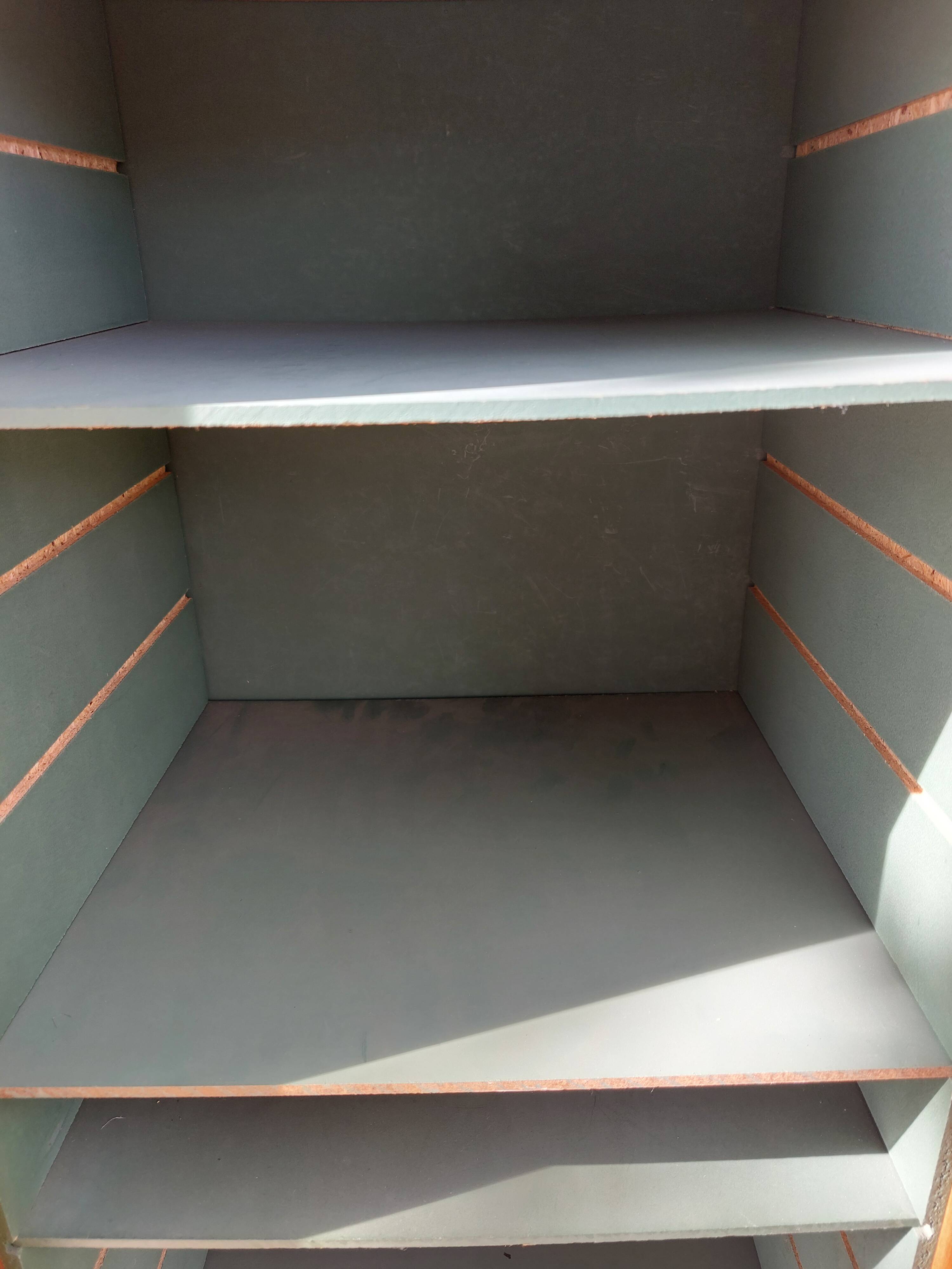 double curtain filing cabinet, vintage
