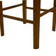 Vintage plant stand stool 1960s in oak with woven seat