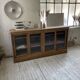 Oak sideboard with glass doors