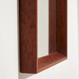 Teak framed mirror