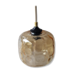 70's amber glass hanging lamp