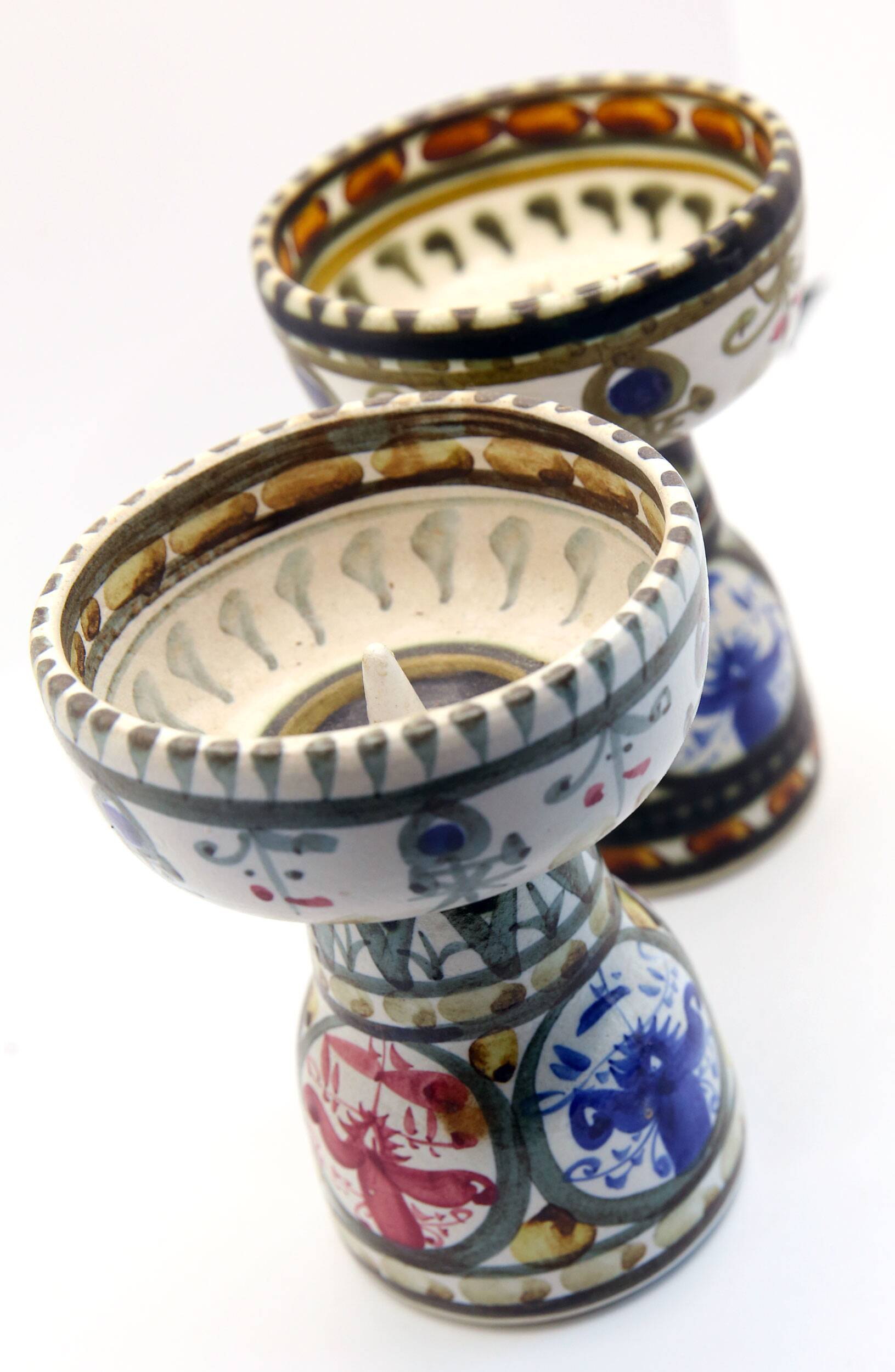 Pair of artisanal Breton Keraluc candlesticks by André L'Helguen