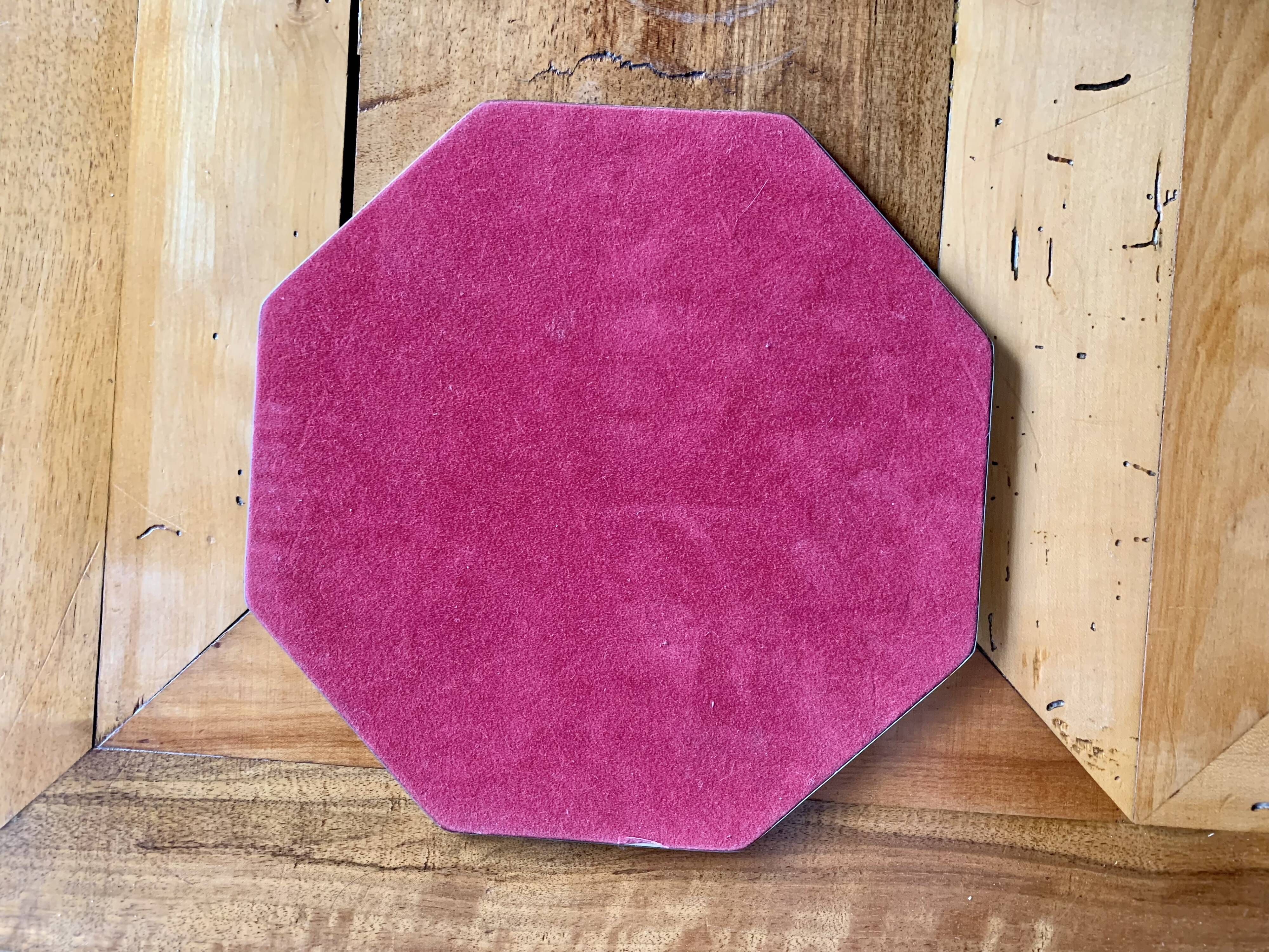 Small octagonal mirror beveled art deco  24x24cm