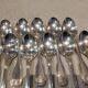 10 silver-plated coffee spoons, Christofle Vendome, 13.6 cm