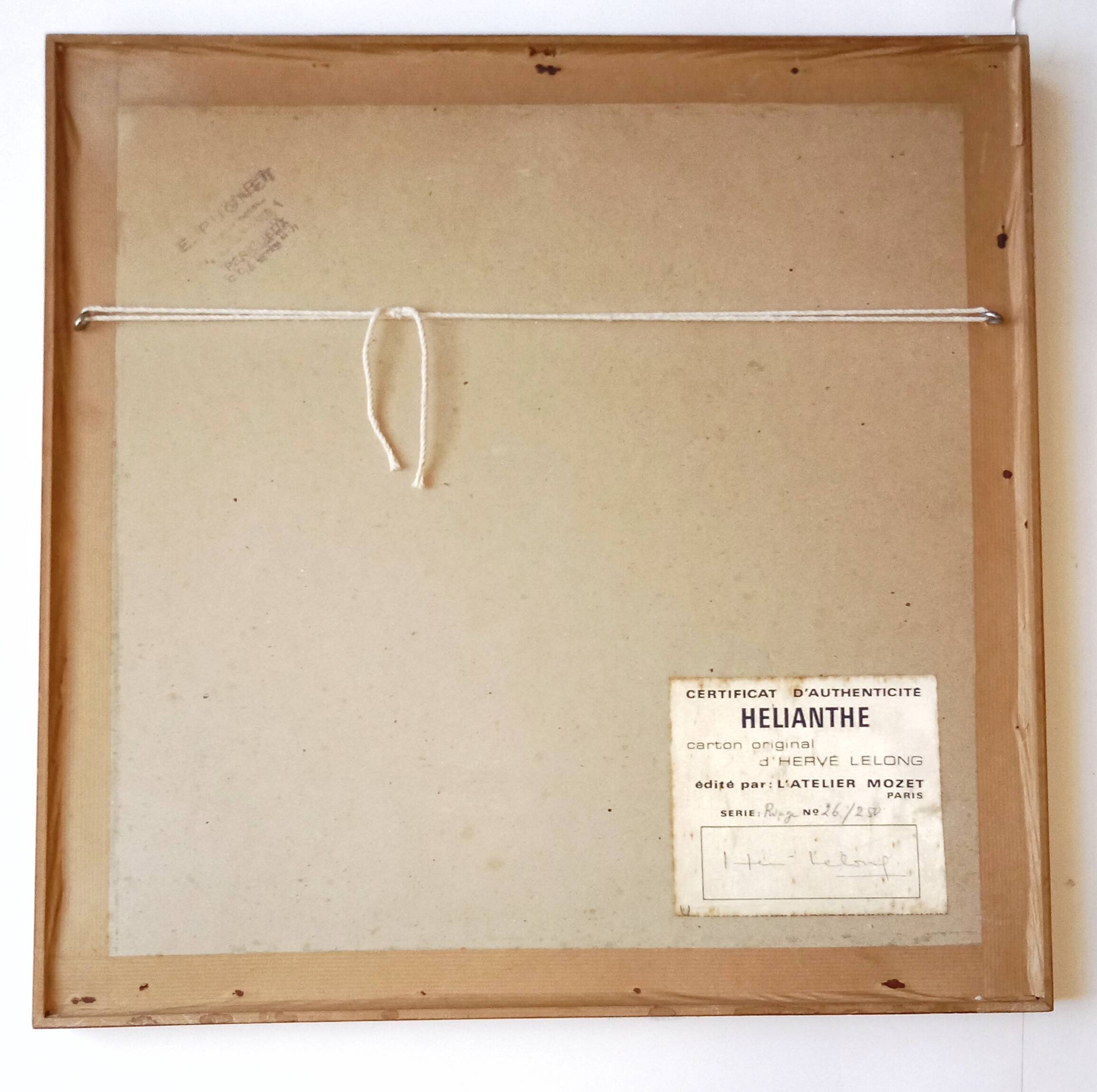 Mozet Paris wool tapestry Certificate signed Hervé Lelong 1937 2023