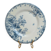 Antique plate Terre de Fer Gien model Cyclamen
