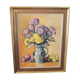 Oil on wood framed and signed Henri Merlet: flowers in vase