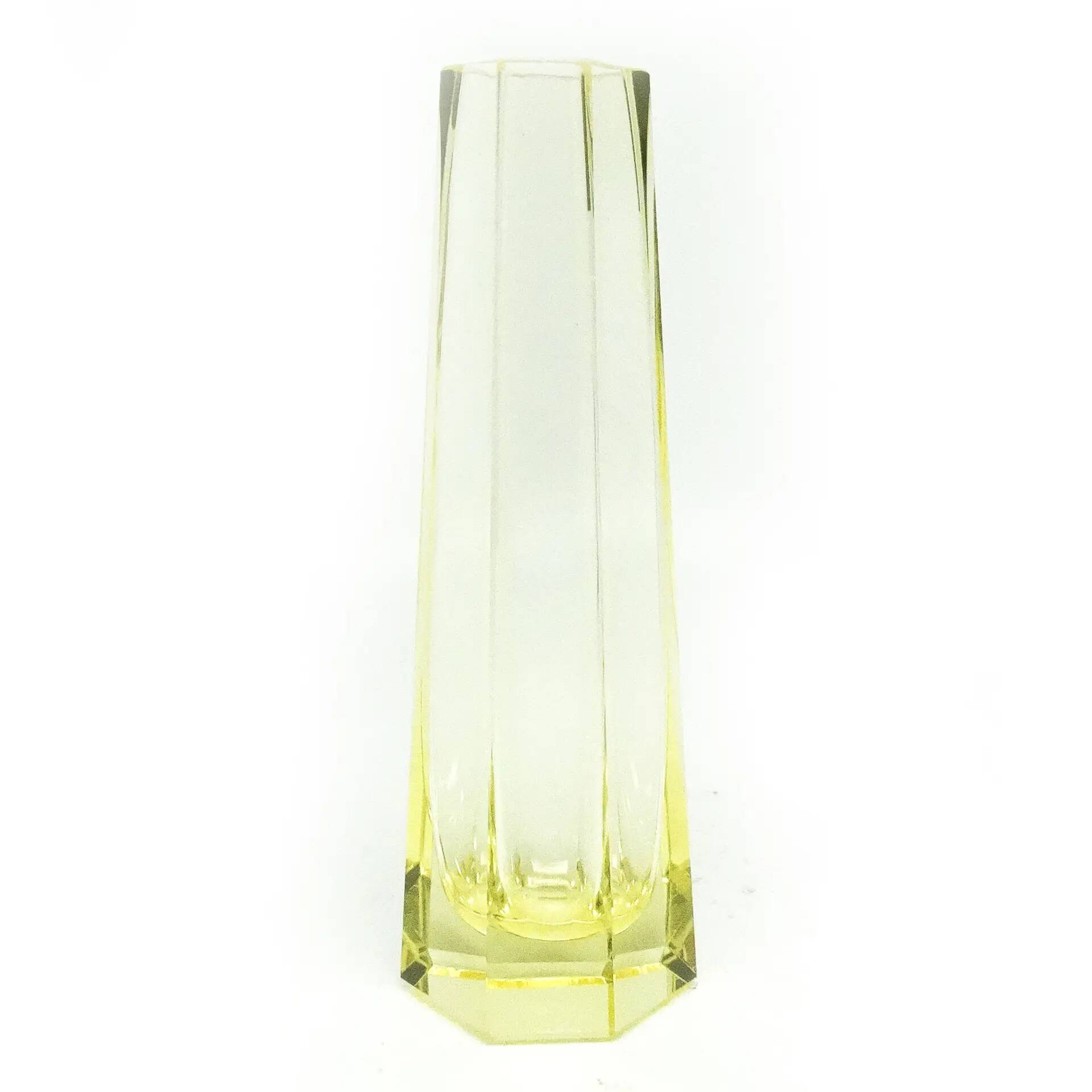 Art Deco vase, crystal, Moser, Czechoslovakia, 1930s
