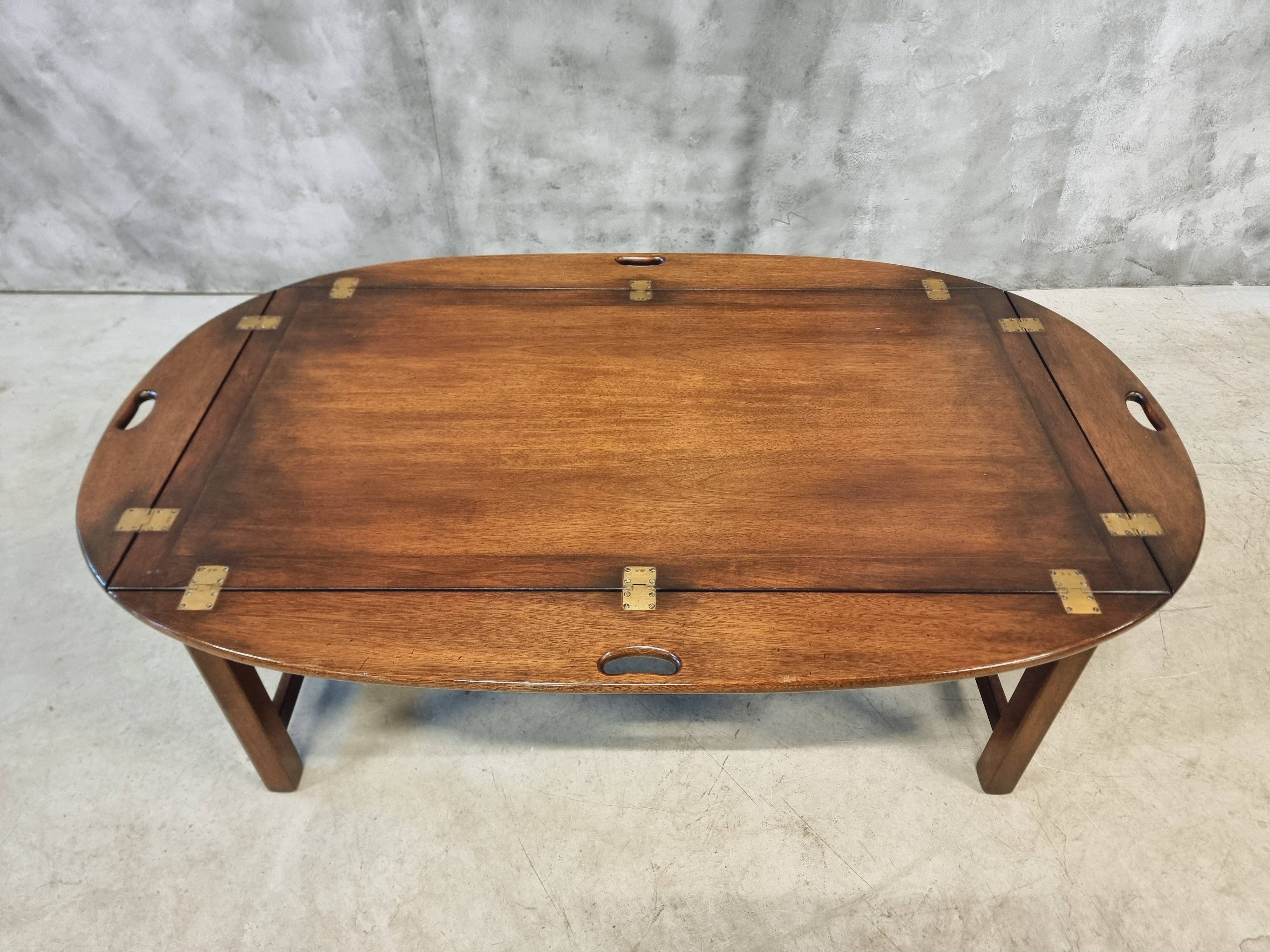 Vintage mahogany butler coffee table 90 x 145 cm