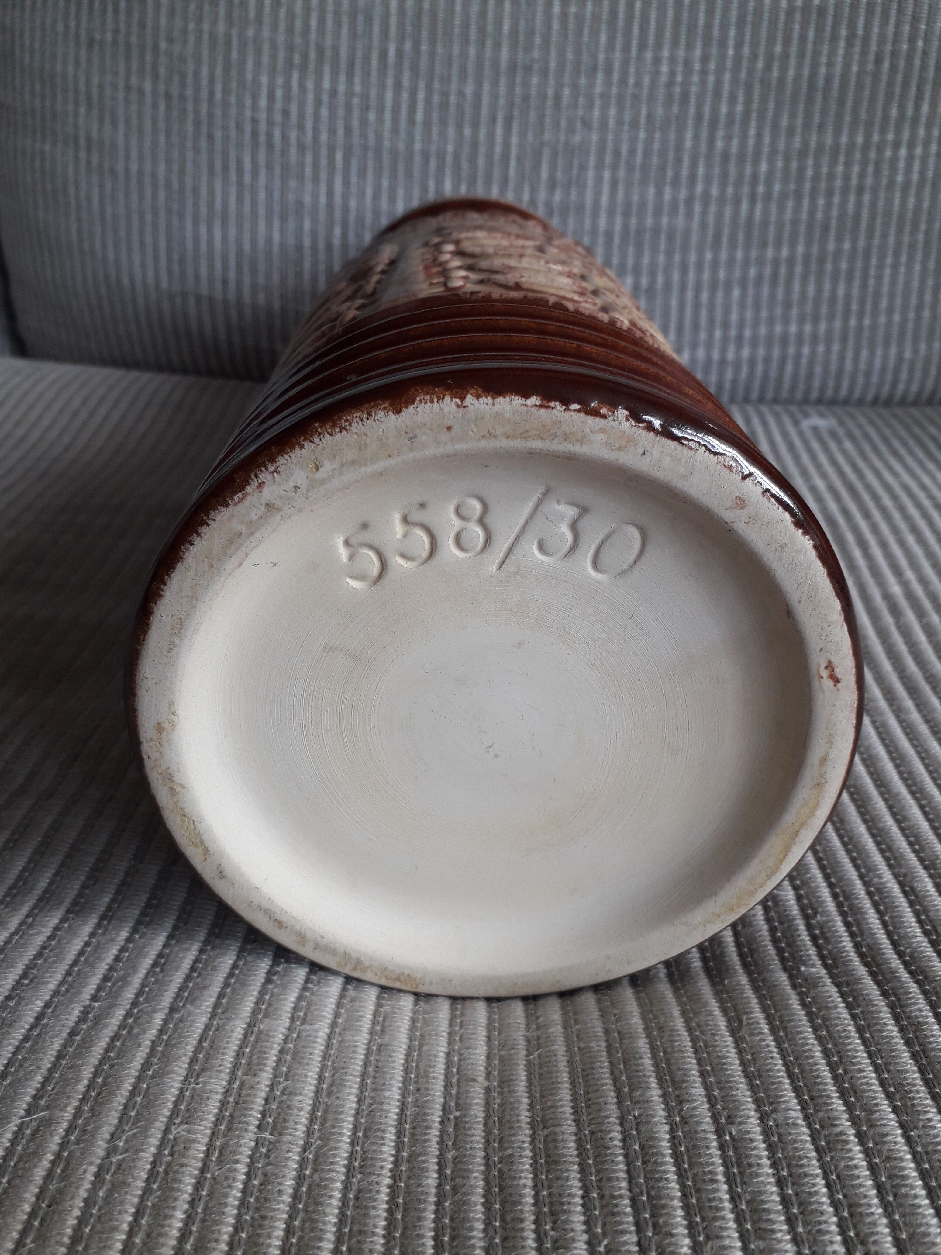 Large ceramic vase Germany with floral decoration