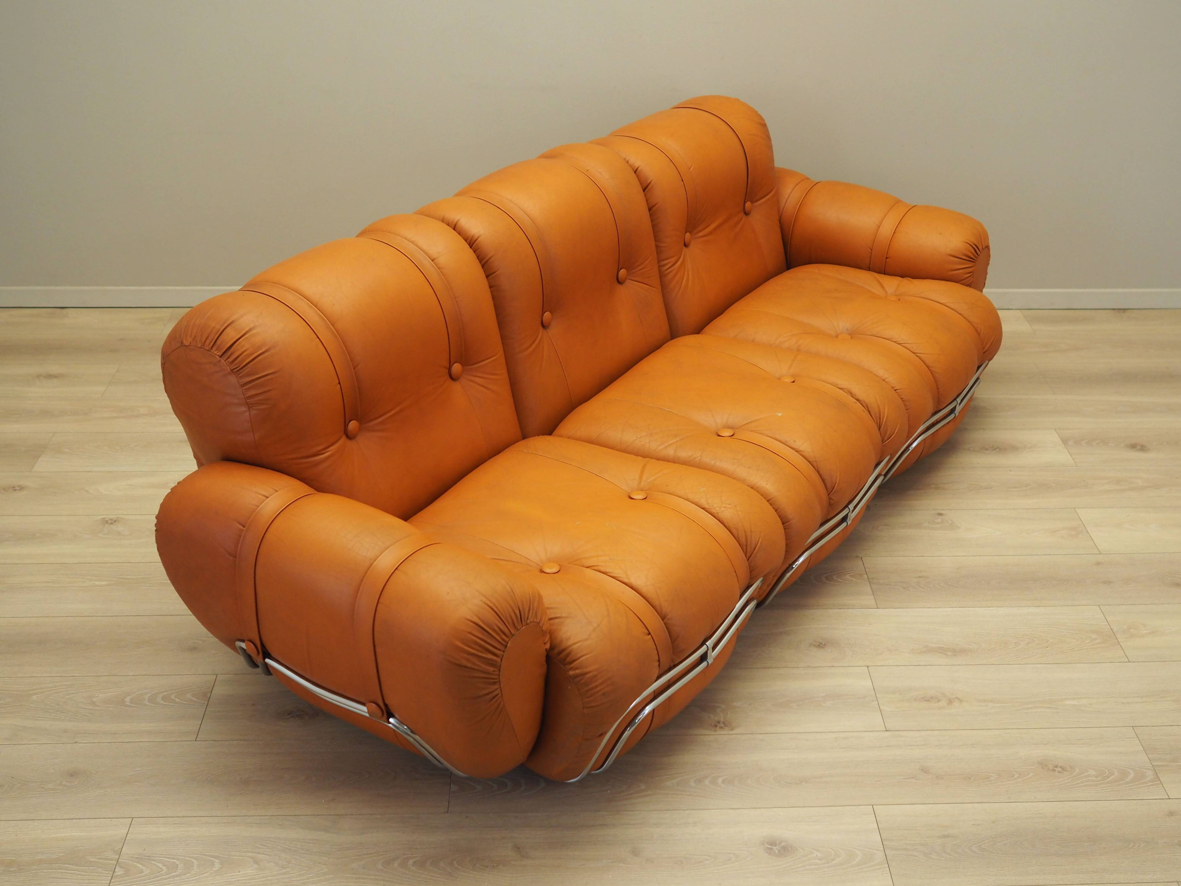 Orange sofa, Space Age design, 1960s, production: Italy
