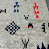 Custom white rug - colorful Beni Ourain rug 250/150cm