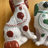 Pair of stadfordshire earthenware dogs